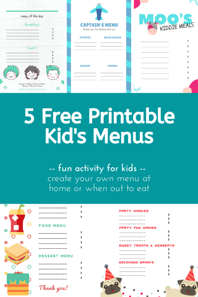 Free printable restaurant activity