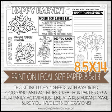 Placemat activity sheets thanksgiving printable â my puter is my canvas bloom to balm