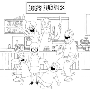 Bobs burgers coloring pages printable for free download