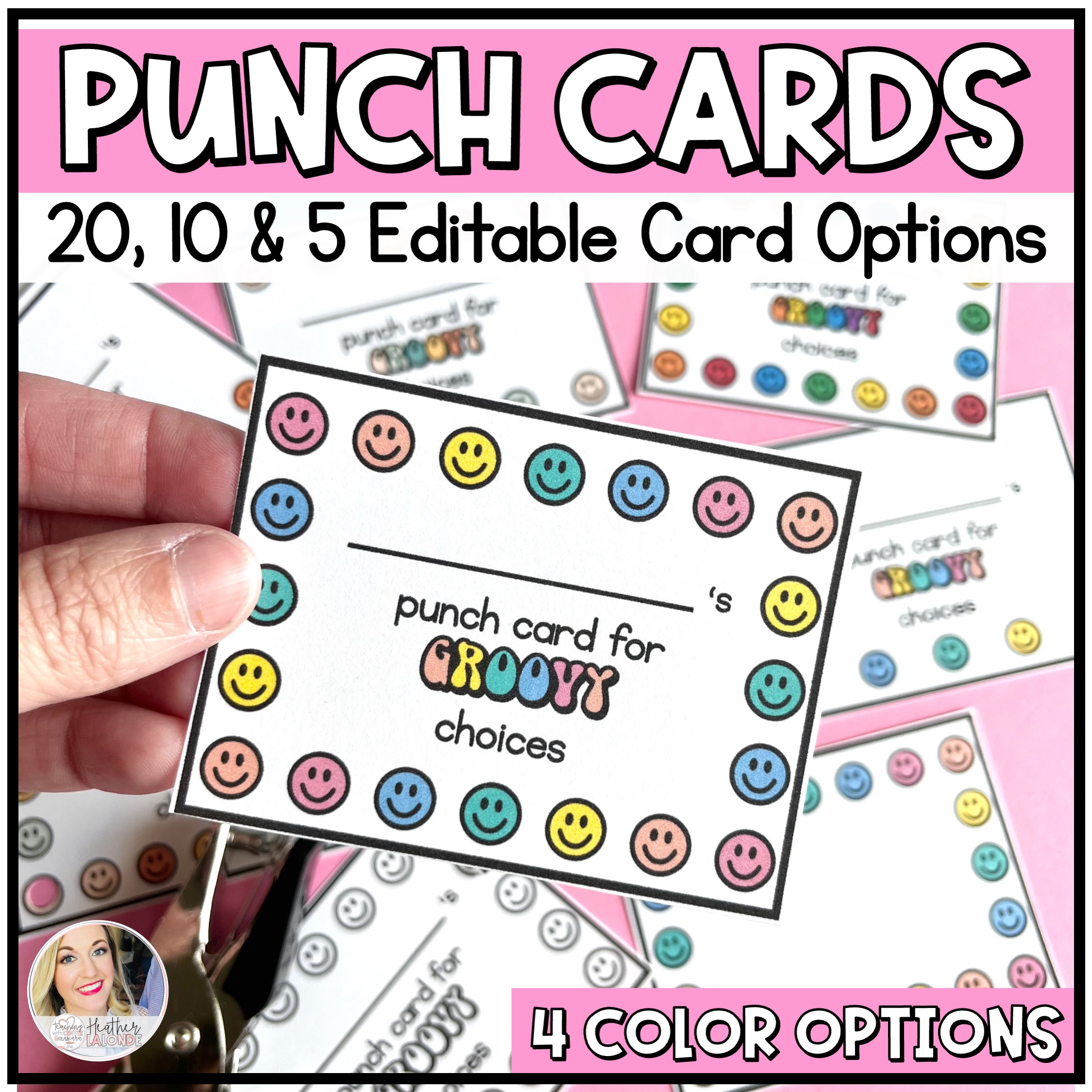 Punch cards for kids happy face punch cards printable punch cards incentive cards for students made by teachers