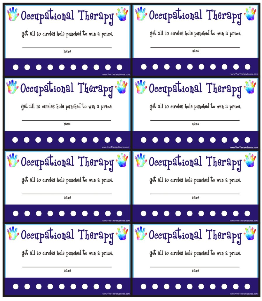 Reward punch cards for otpt