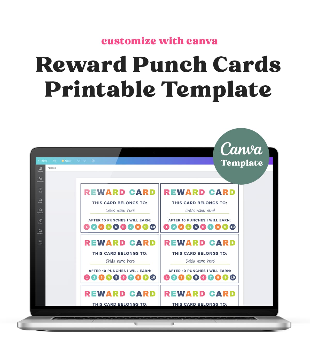 Free printable reward punch cards for kids