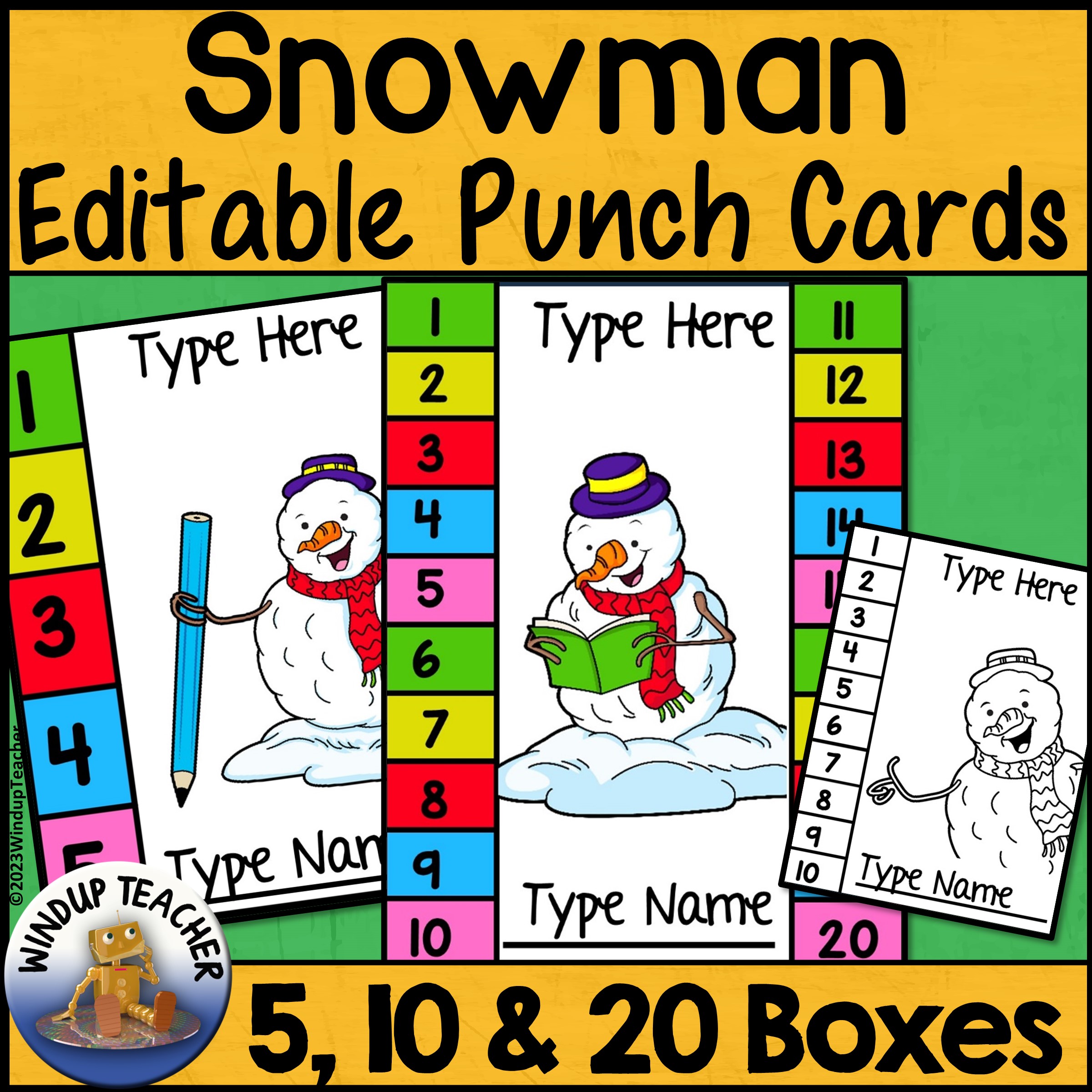 Behavior reward punch cards