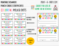 Classroom punch cards and certificates to reward behavior printable classroom behavior potty training â printaparty