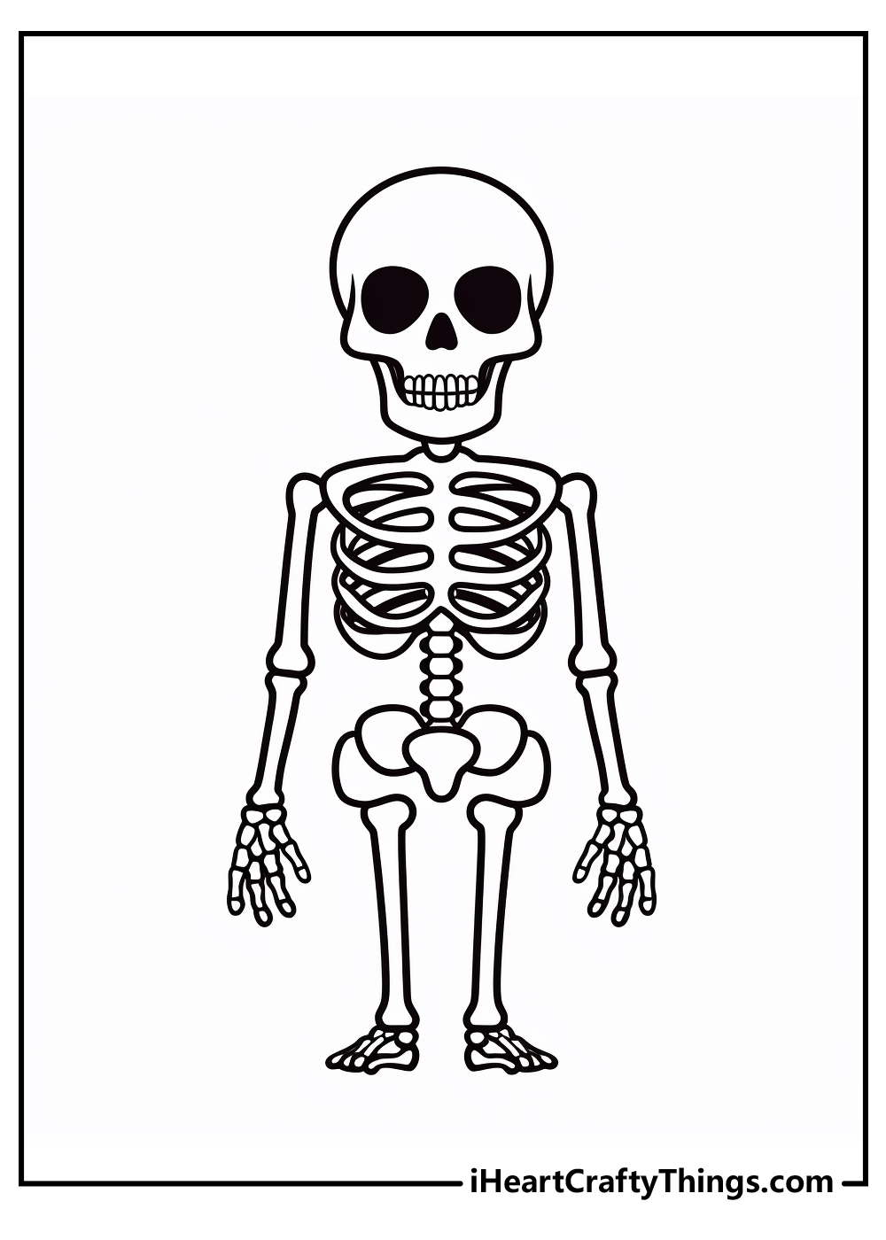 Skeleton coloring pages free printables