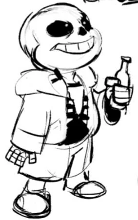 Can we talk about that one concept art of sans that temmie did where hes wearing a ribcage shirt rundertale