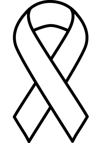 Cancer ribbon coloring page free printable coloring pages