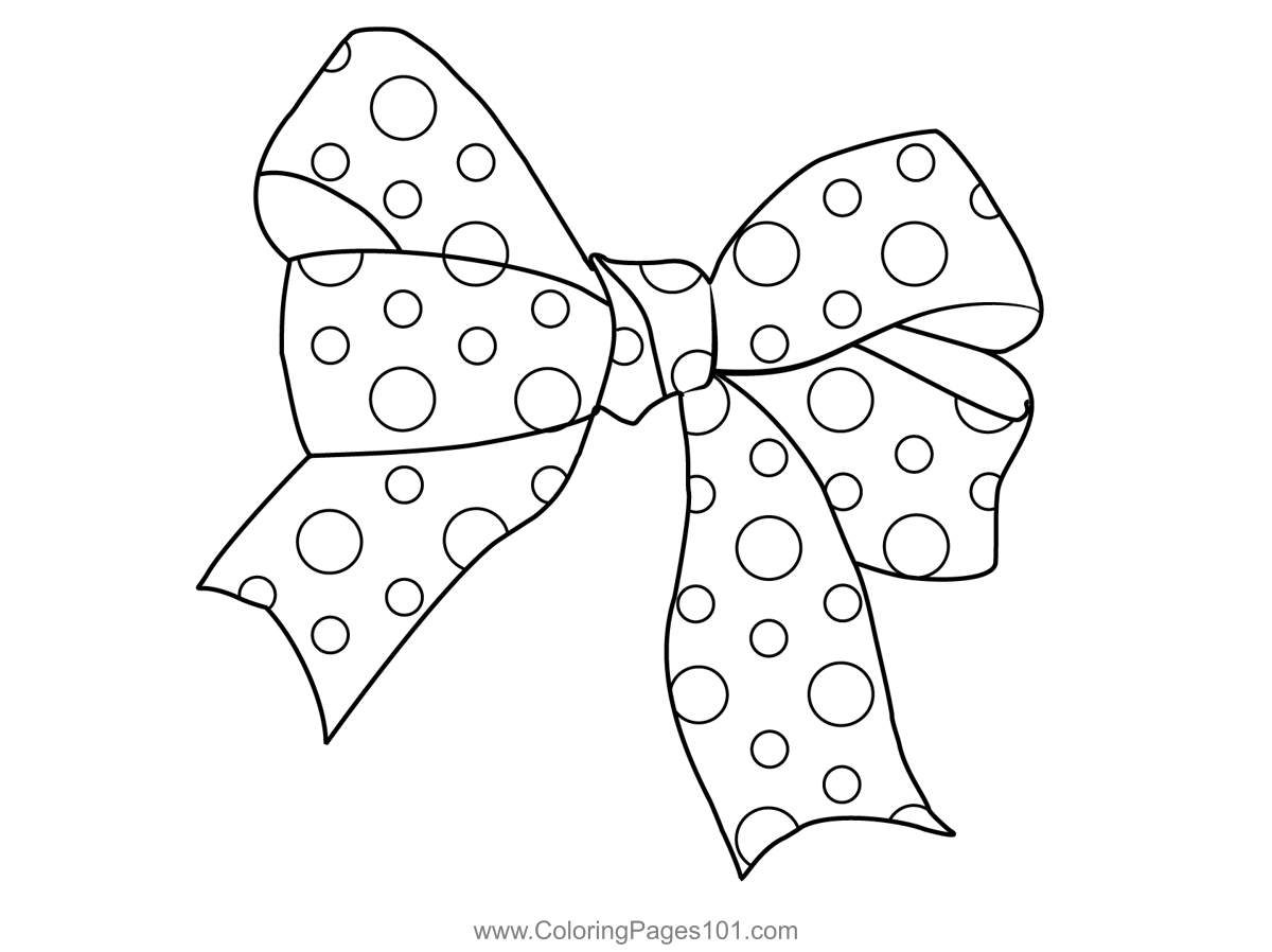 Ribbon coloring page for kids