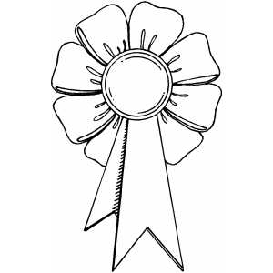 Ribbon flower coloring sheet