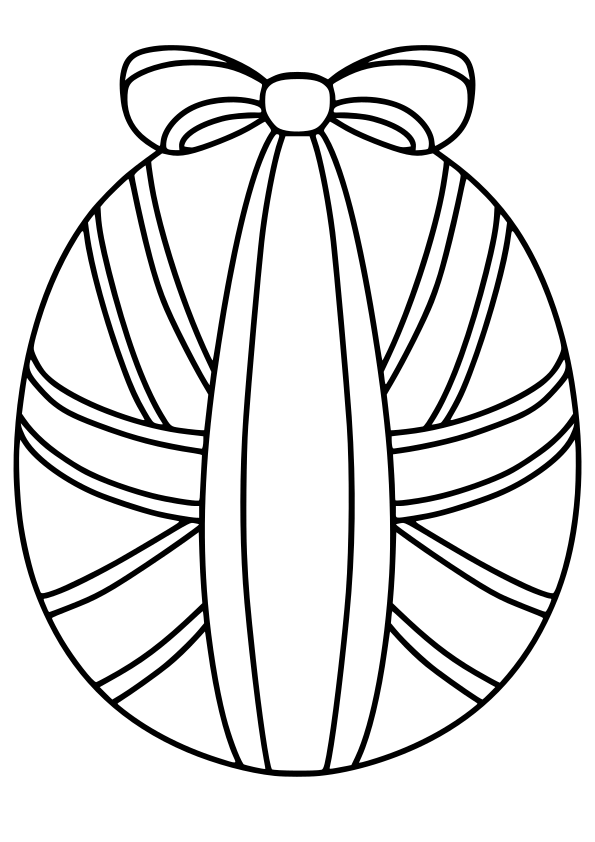 Egg ribbon drawing for coloring page free printable nurieworld