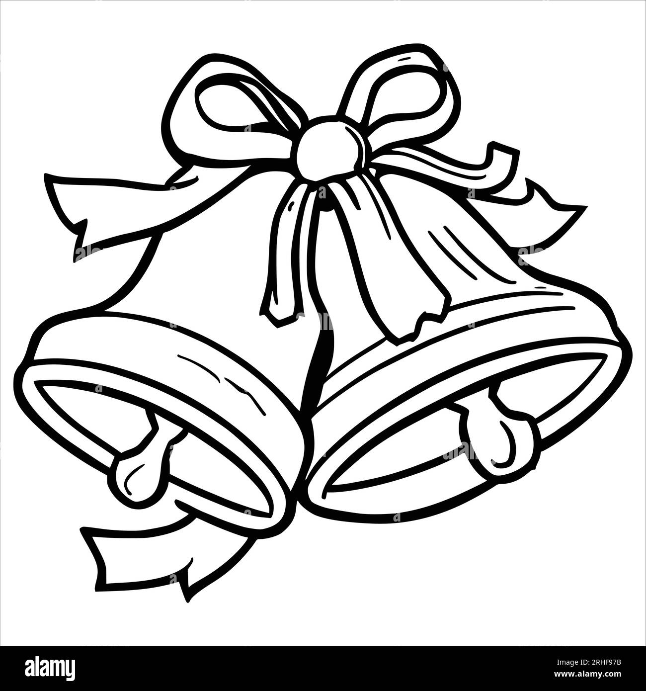 Printable christmas bells coloring pages hi