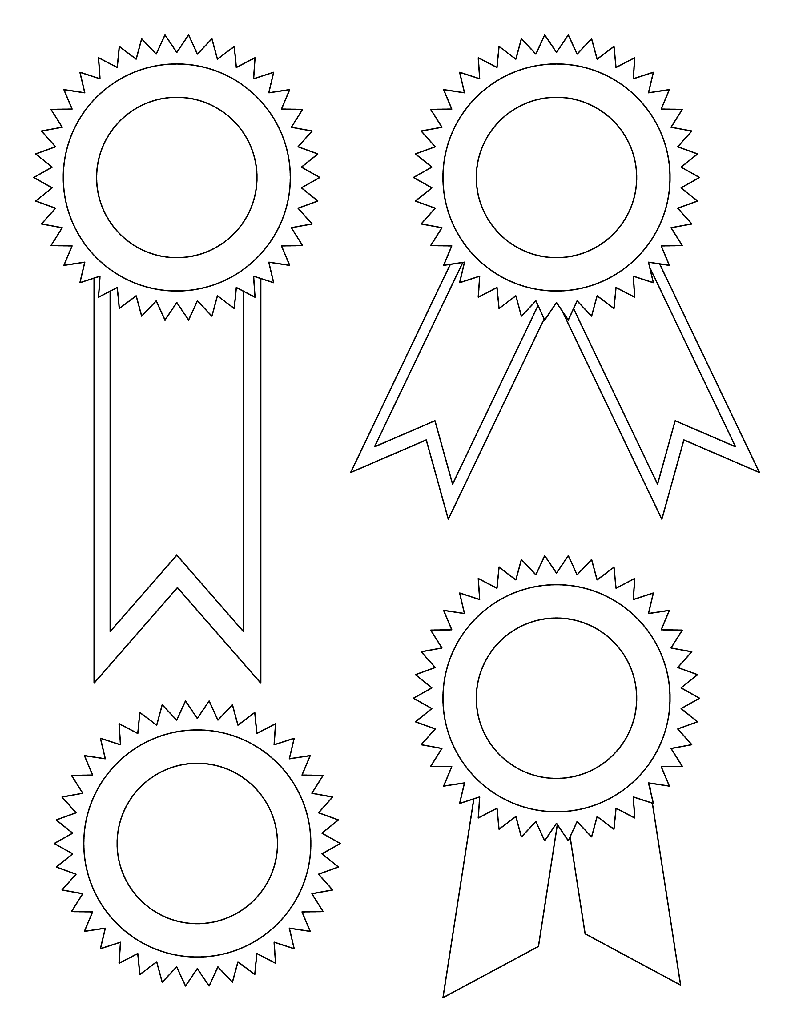 Editable award ribbon template printable