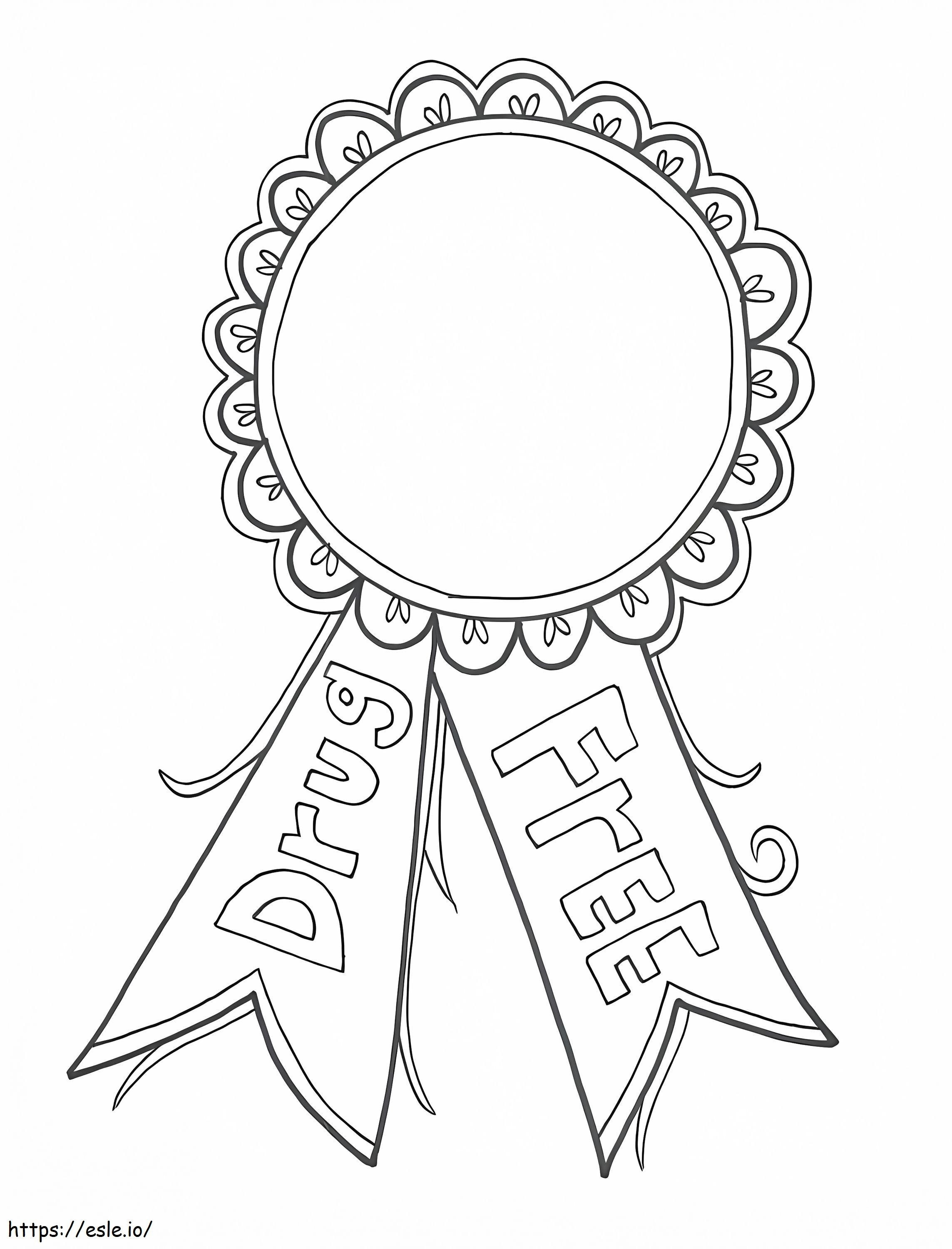 Red ribbon week coloring page