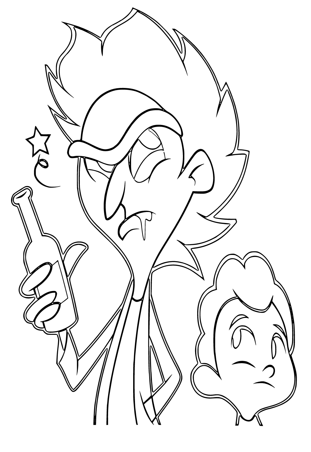 Free printable rick and morty bottle coloring page for adults and kids