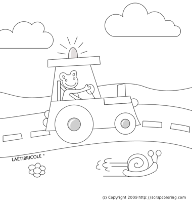 Road coloring page