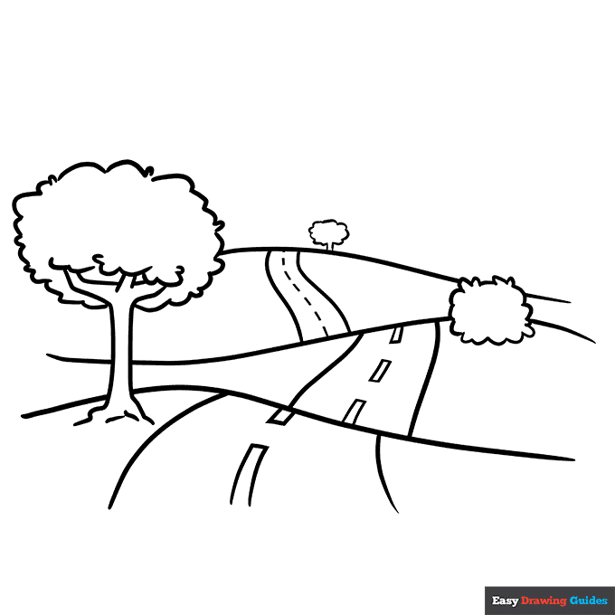 Free printable landscape coloring pages for kids