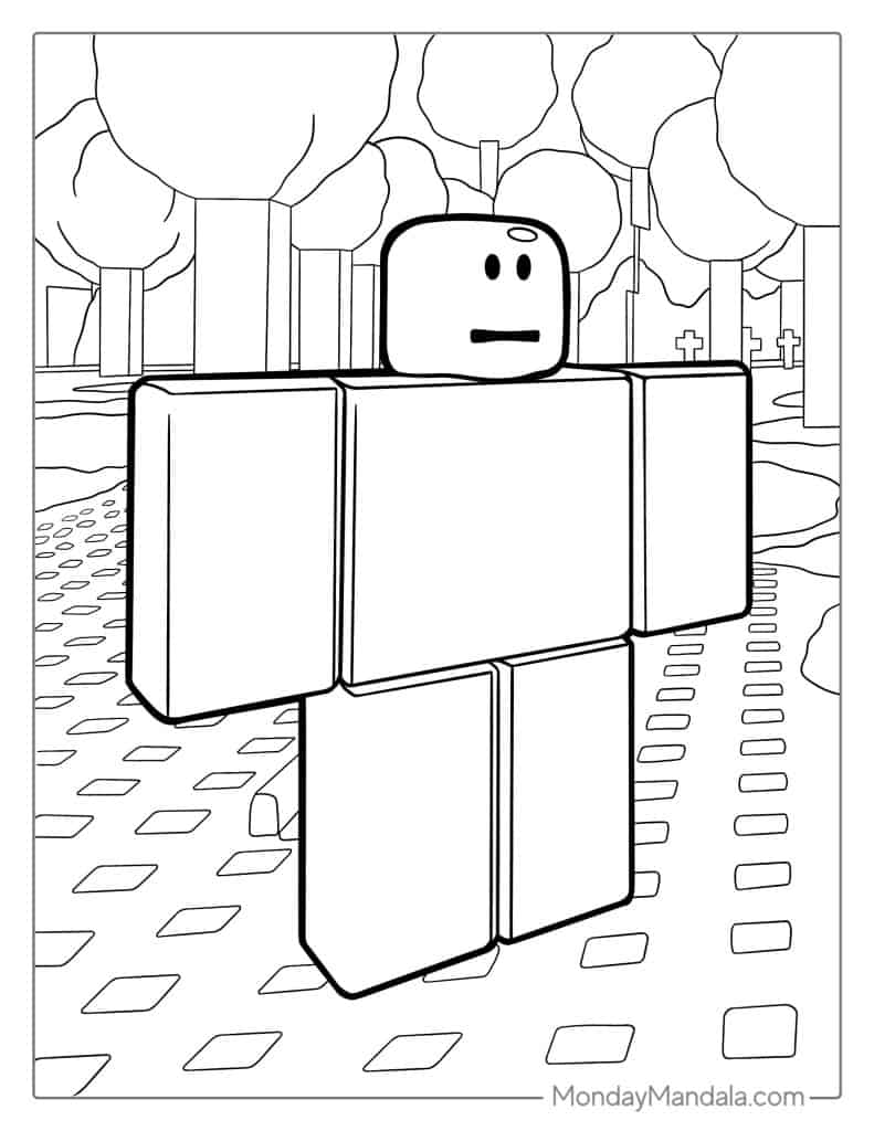 Roblox coloring pages free pdf printables