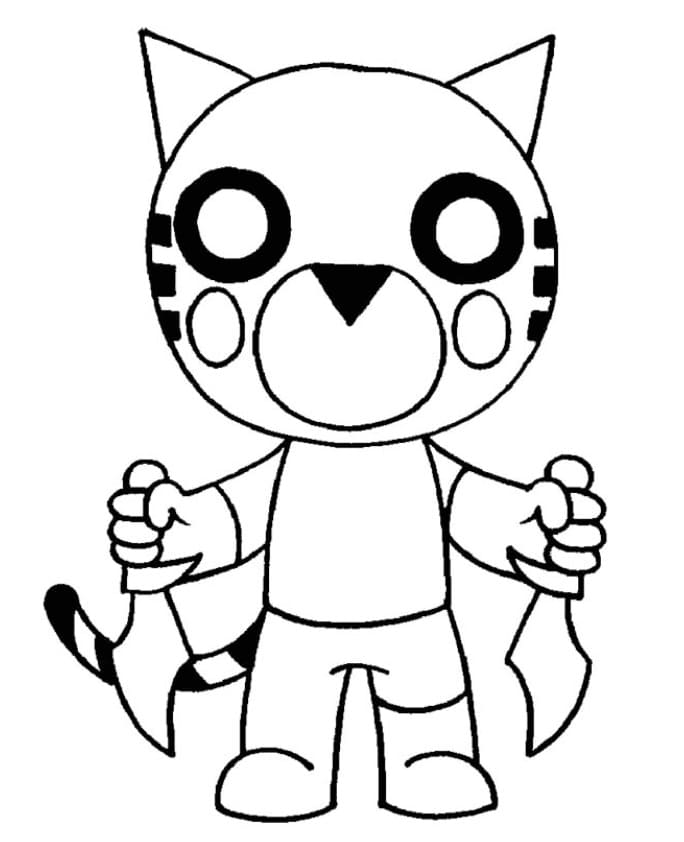 Tigry piggy roblox coloring page