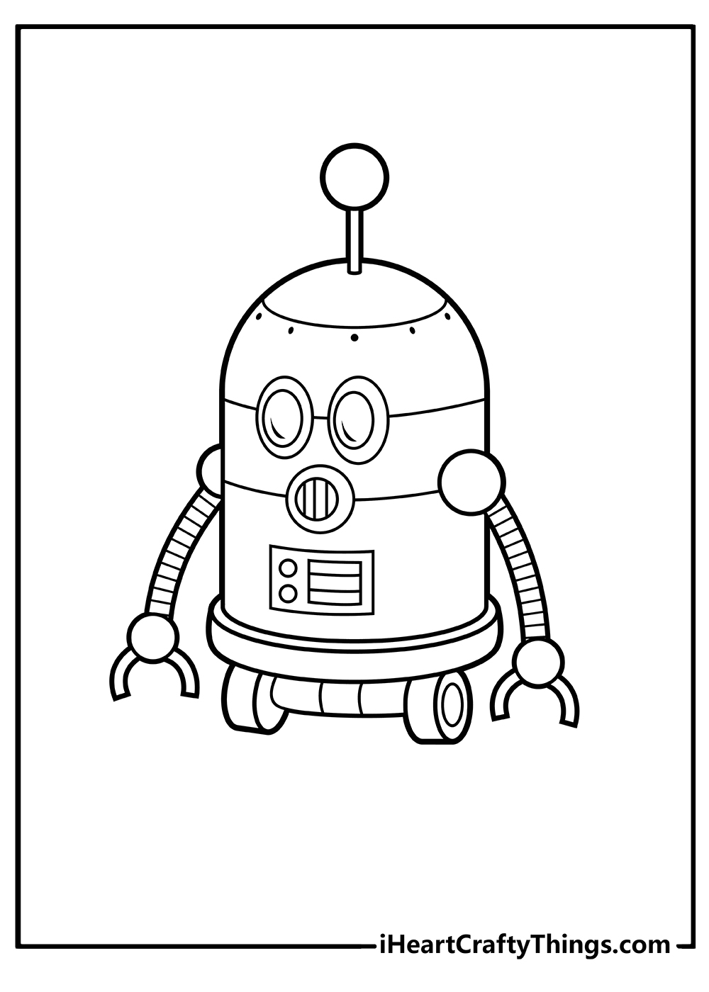 Robot coloring pages free printables