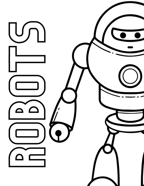 Free printable robot coloring pages