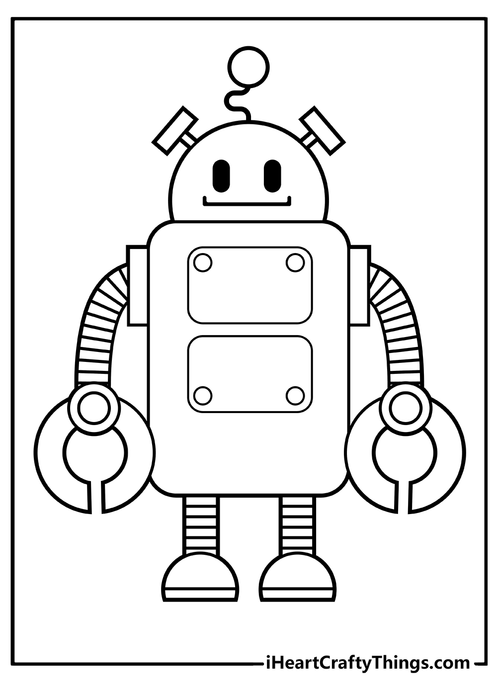 Robot coloring pages free printables