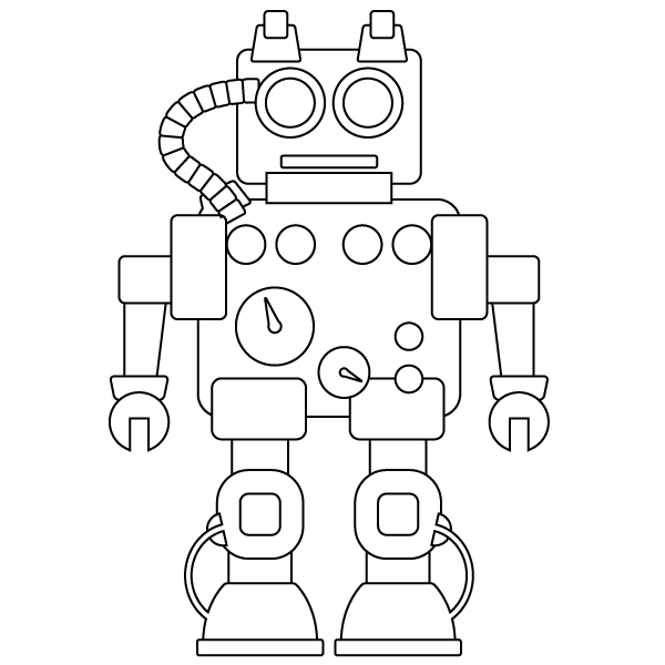 Robot coloring pages â