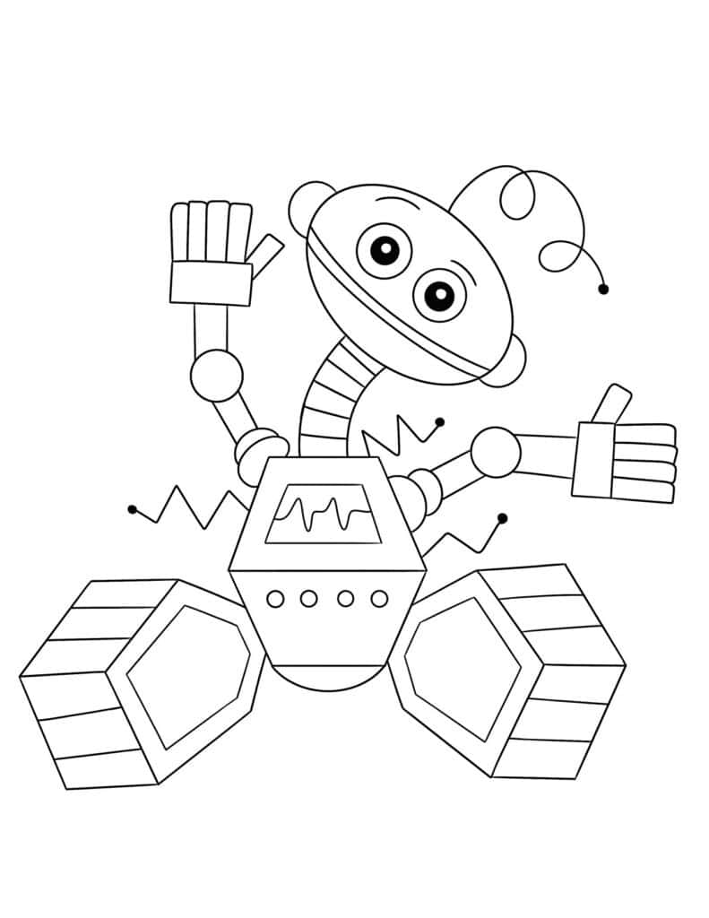 Free robot coloring pages for kids â the hollydog blog