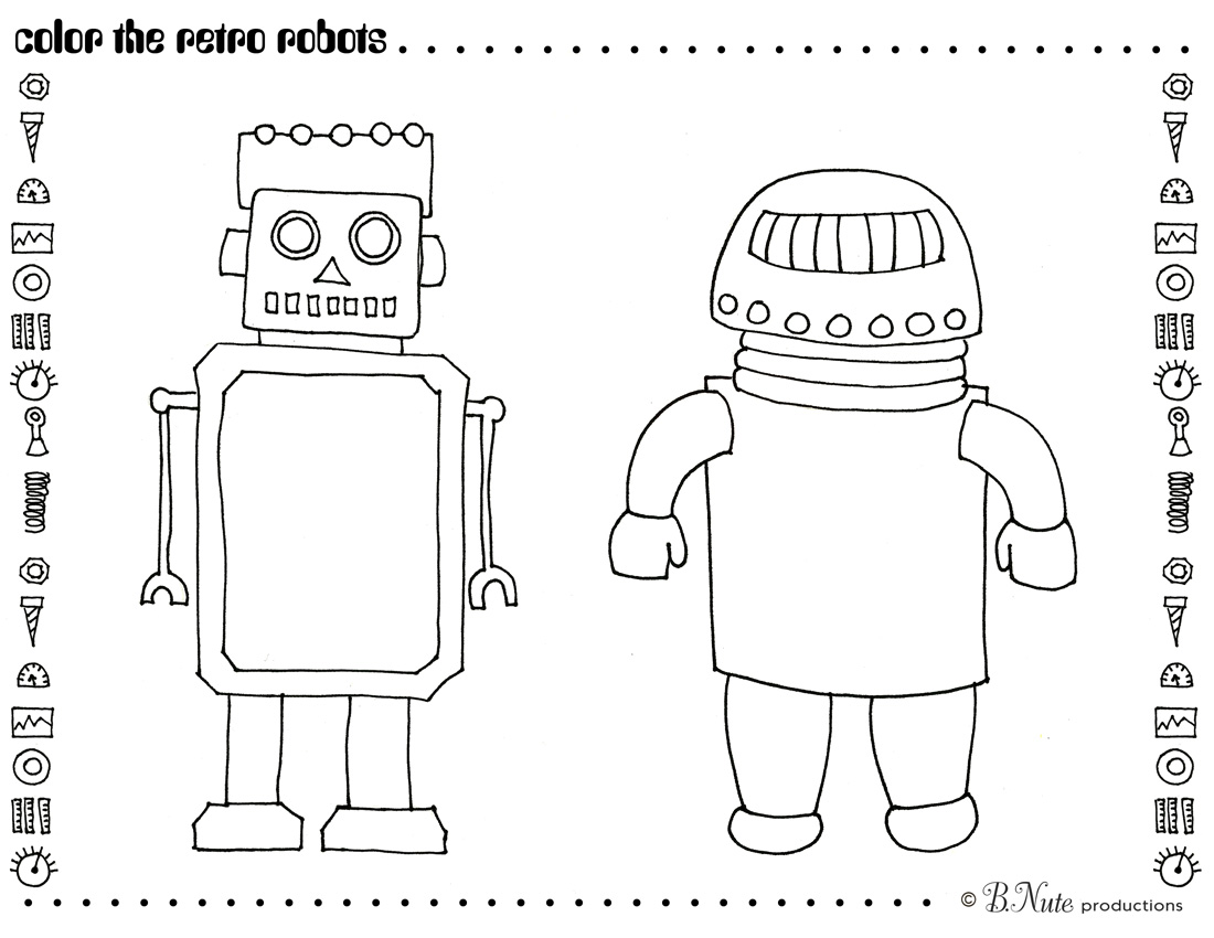 Productions robot party free printable art activities and more