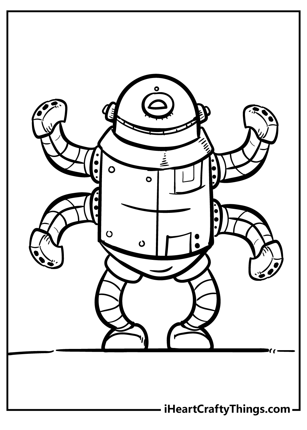 Robot coloring pages free printables