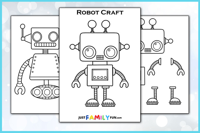 Printable robot craft templates just family fun