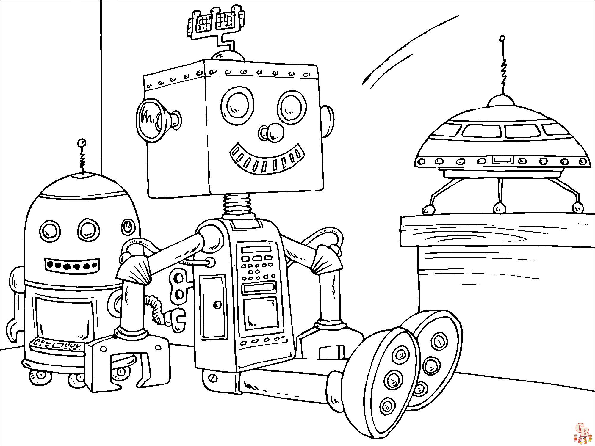 Robot coloring pages