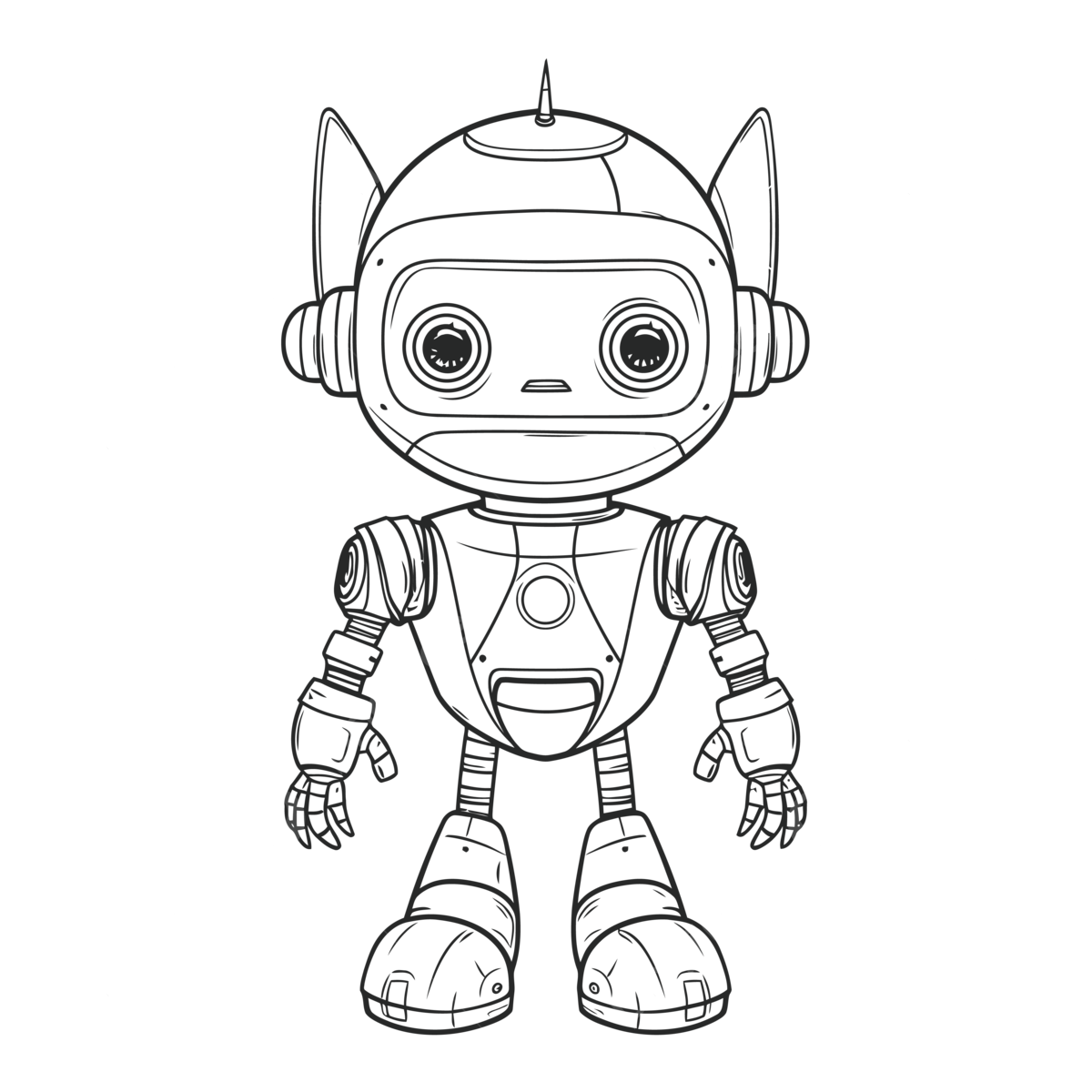 Cute robot coloring pages for kids to print cool robot coloring pages for kids outline sketch drawing vector wing drawing cool drawing robot drawing png and vector with transparent background for free