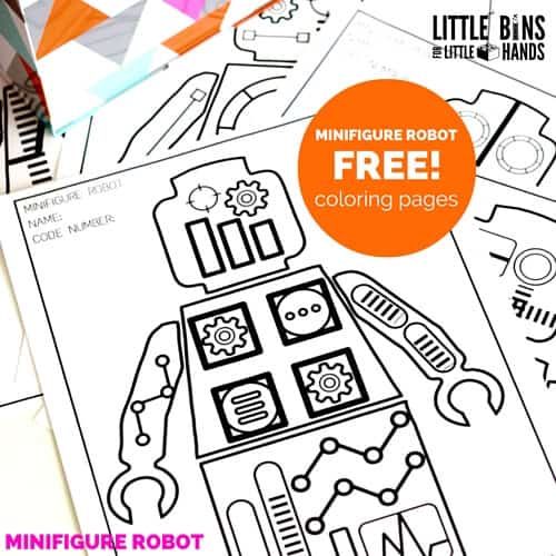 Lego robot coloring pages