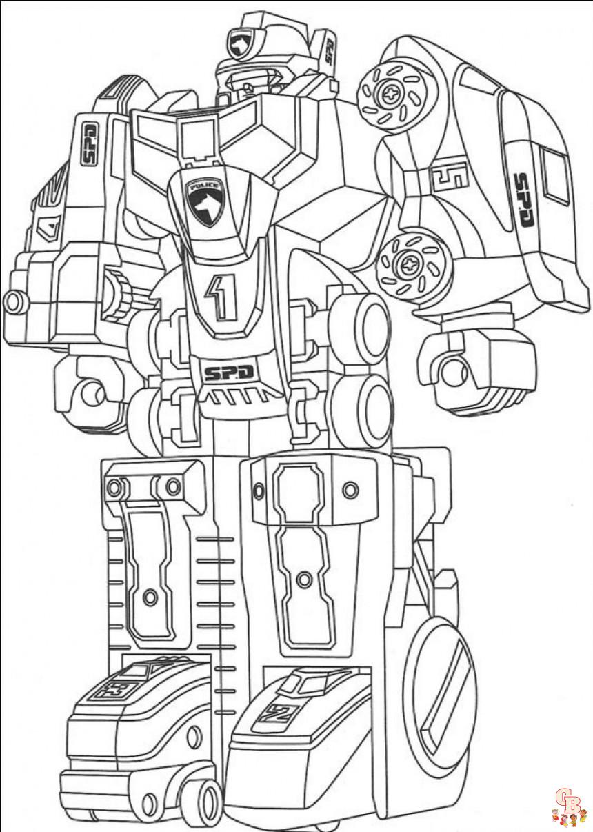 Robot coloring pages