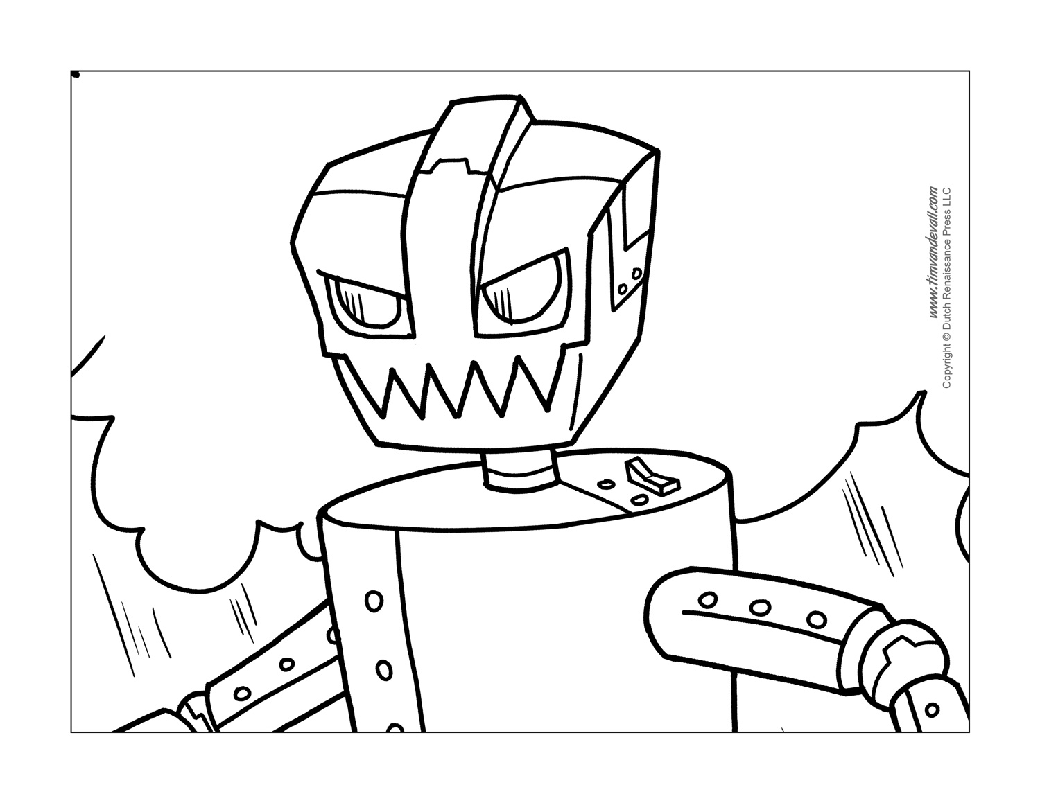 Printable robot coloring pages coloring pages for kids â tims printables