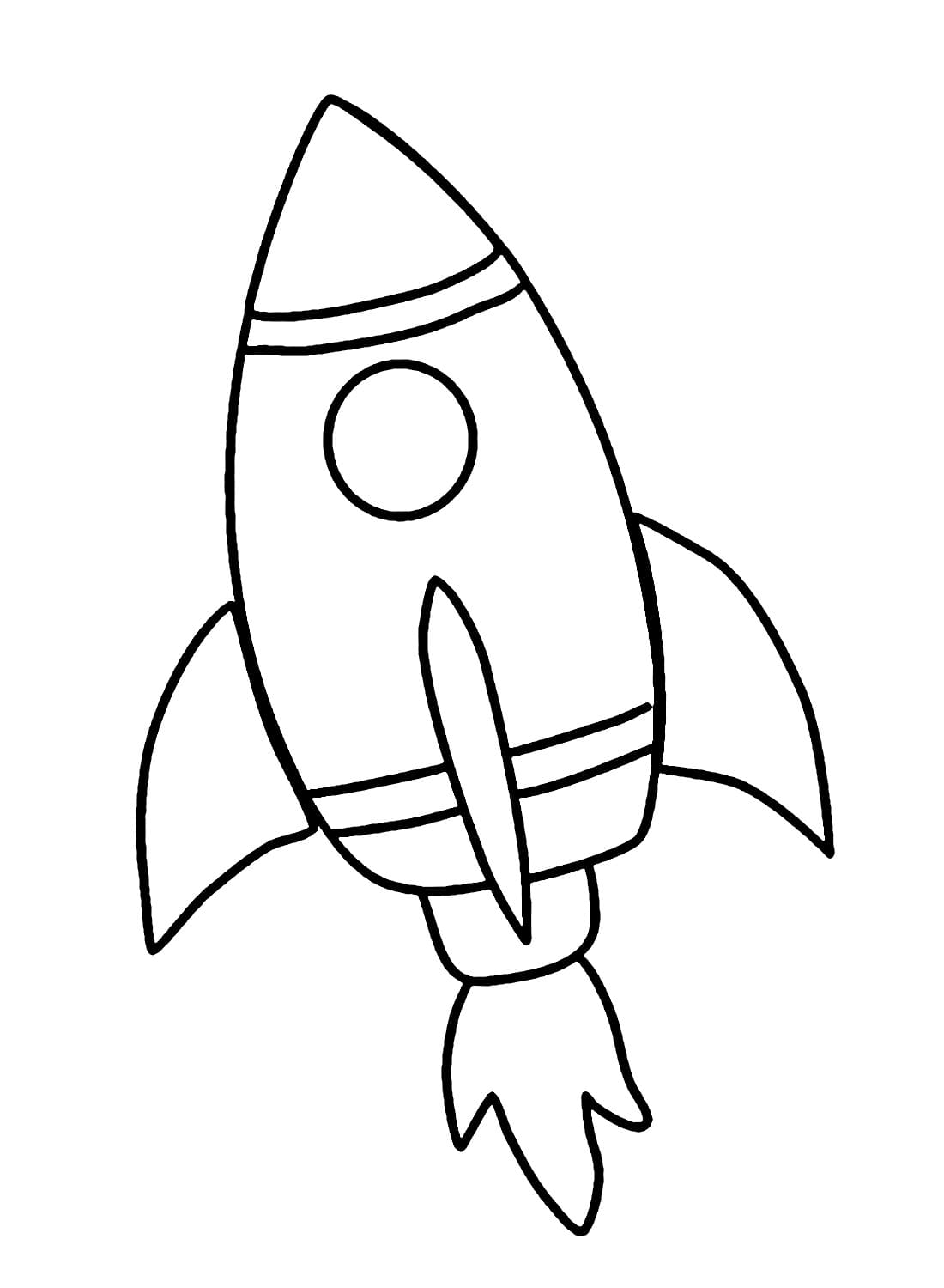 Toy rocket coloring page