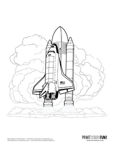 Space shuttle coloring pages clipart at