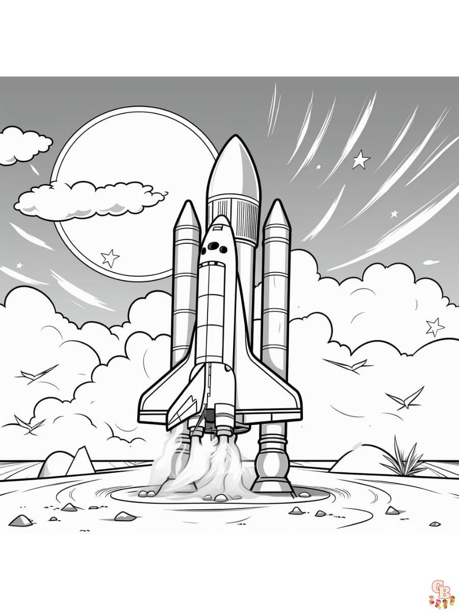 Printable rocket coloring pages free for kids and adults