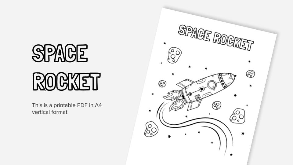 Printable coloring worksheets with rockets in pdf format