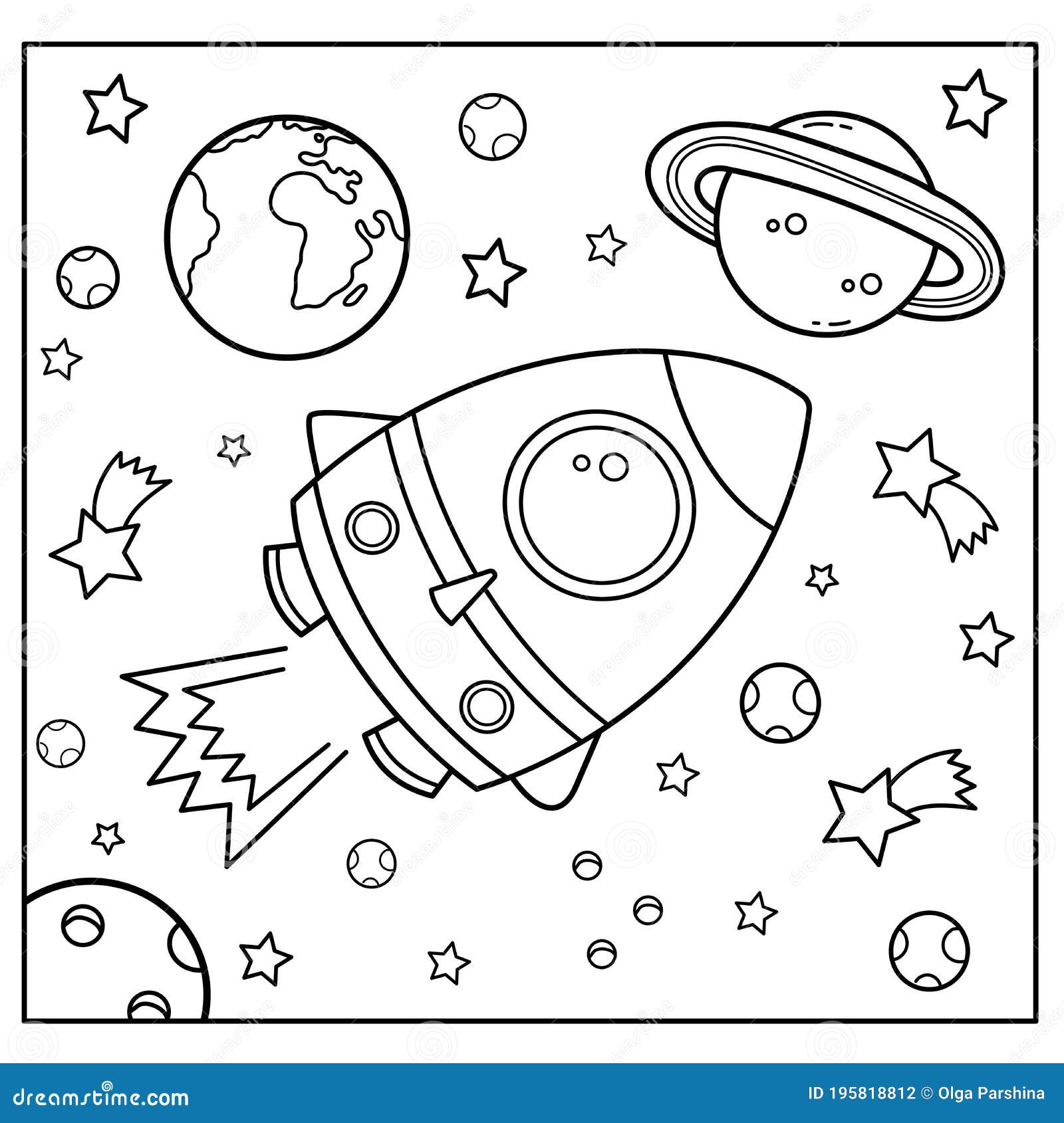 Rocket coloring page stock illustrations â rocket coloring page stock illustrations vectors clipart