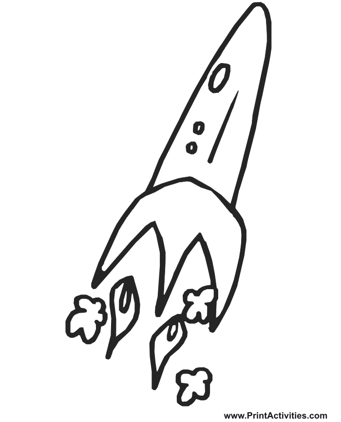 Rocket coloring page space coloring page