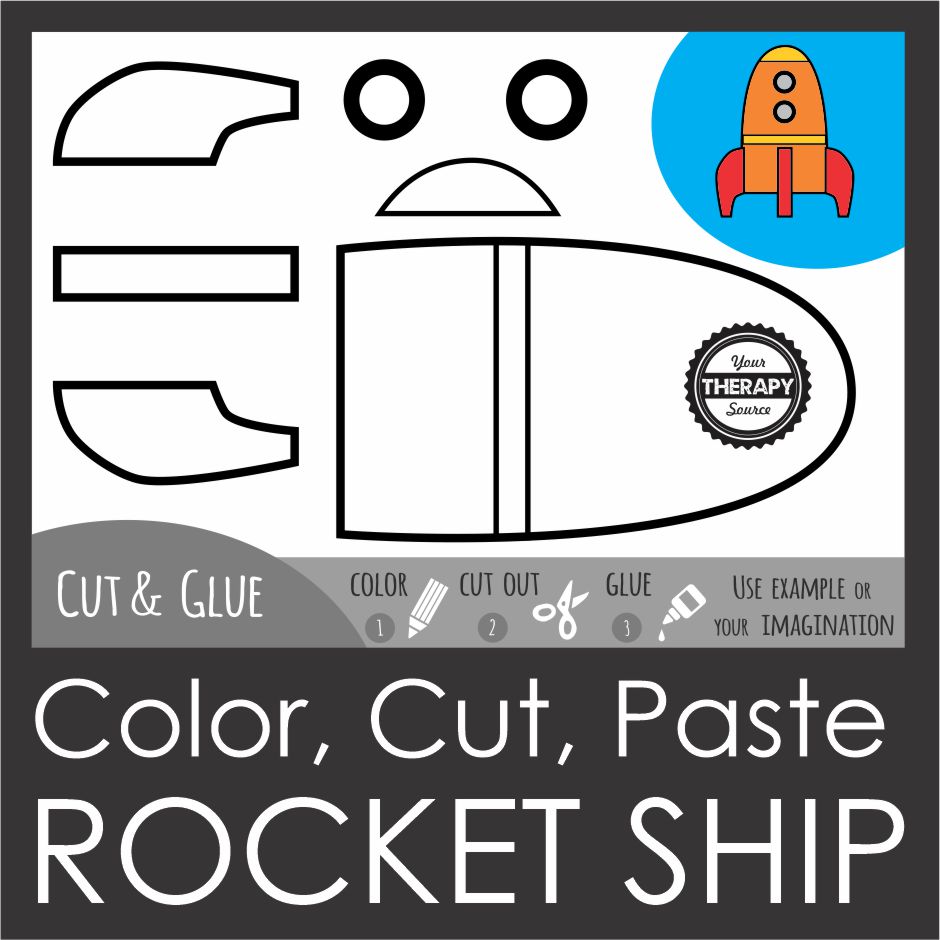 Printable cut out rocket template