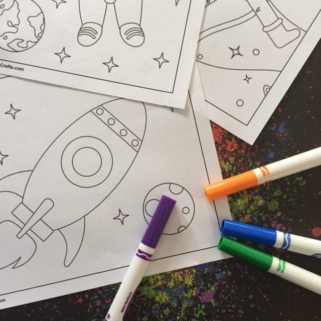 Printable space coloring pages