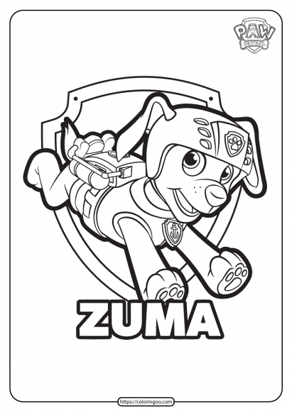 Paw patrol coloring pages free pdf printables