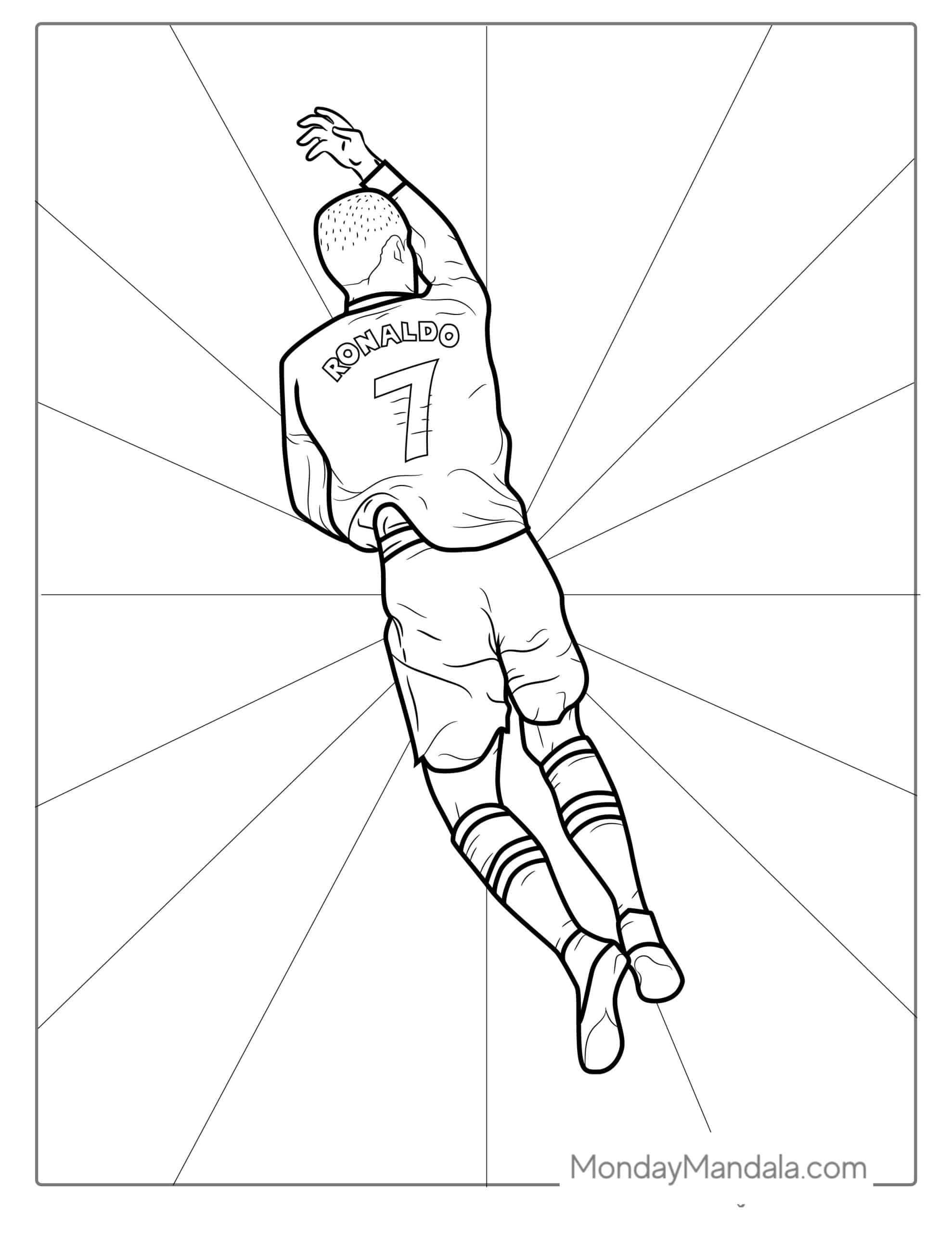 Ronaldo coloring pages free pdf printables cristiano ronaldo ronaldo football coloring pages