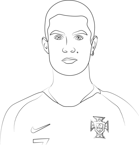 Cristiano ronaldo coloring page free printable coloring pages