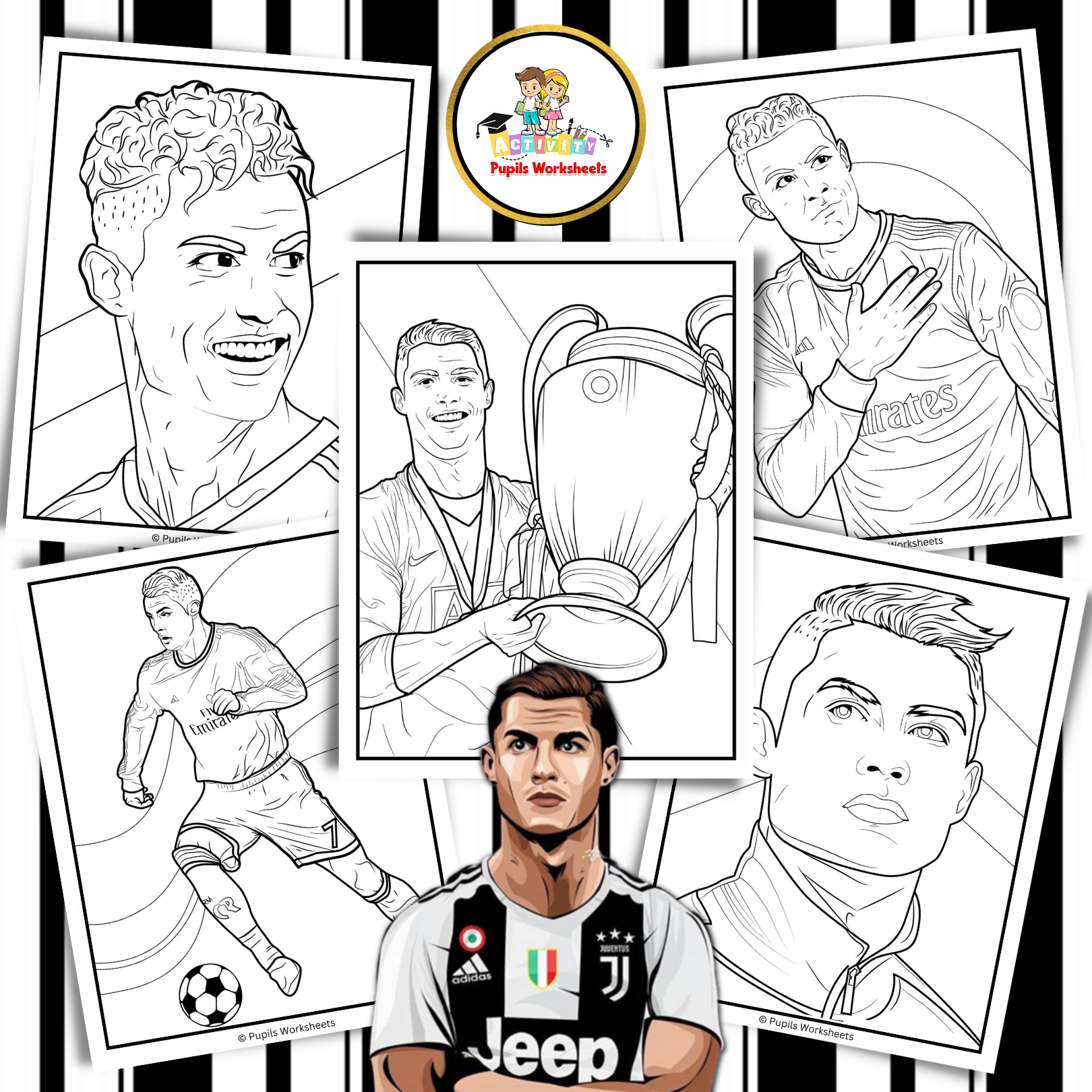 Cristiano ronaldo coloring pages for kids