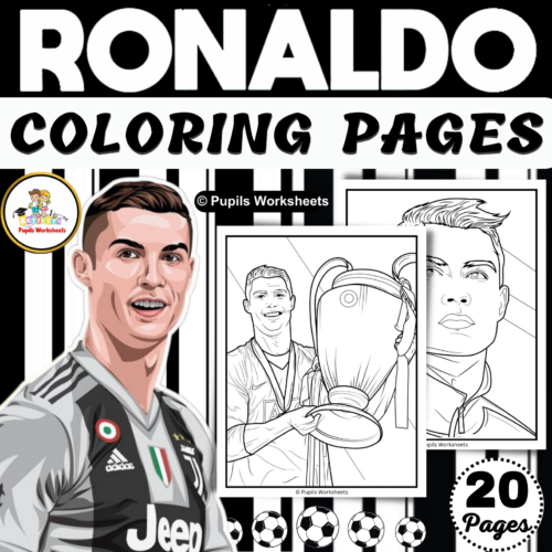 Cristiano ronaldo coloring pages for kids