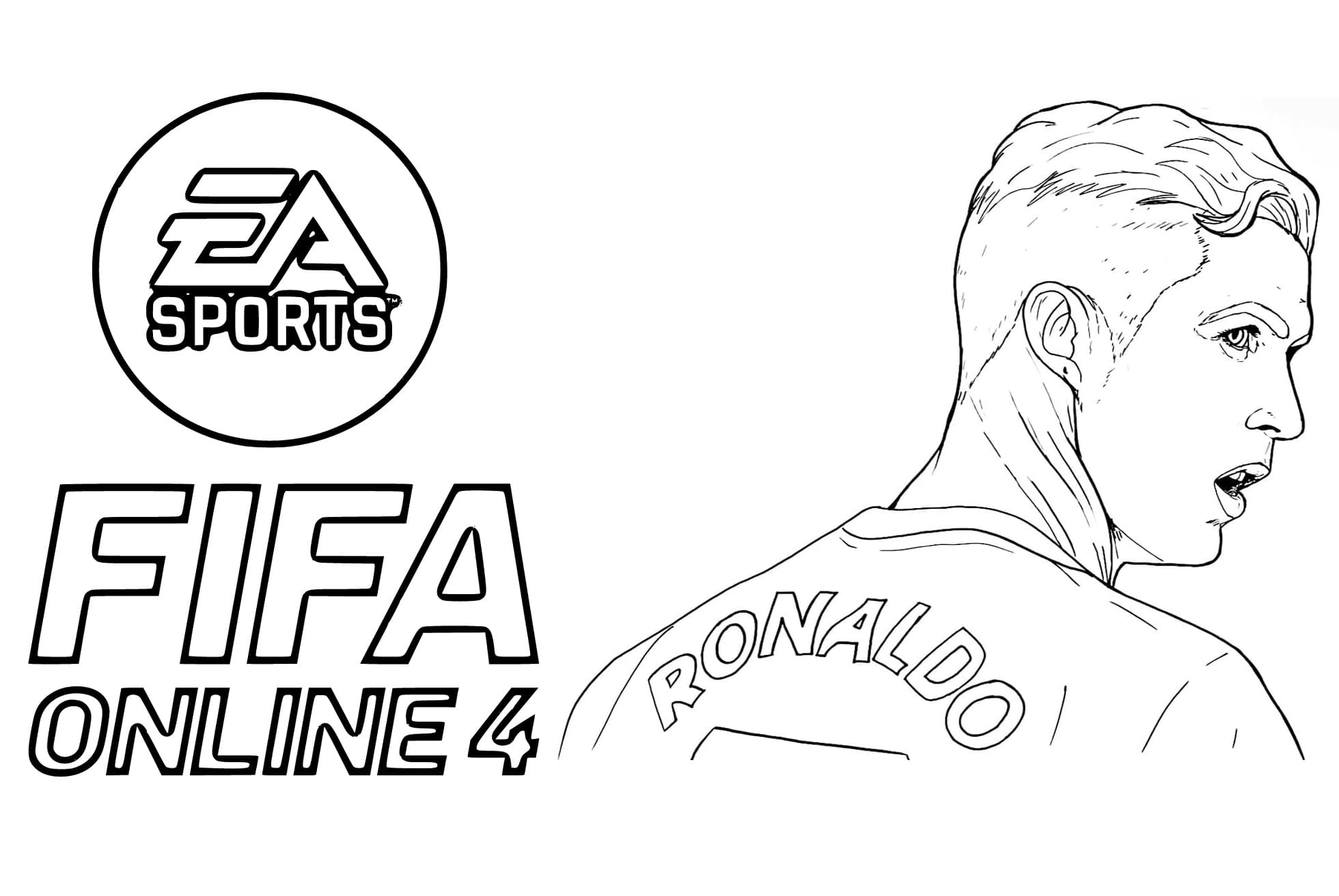 Fifa online ronaldo coloring page