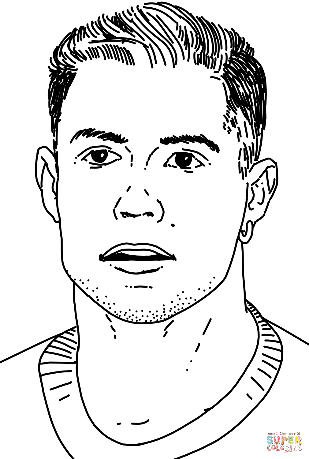Cristiano ronaldo coloring page free printable coloring pages